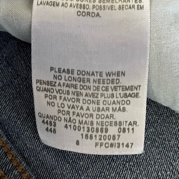 Levi’s Perfectly Slimming 512 Bootcut Jeans Women’s 14 R Blue Studded Coastal - Picture 13 of 14